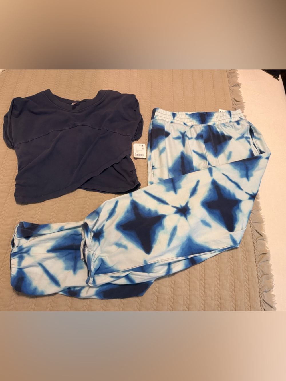 NWT Free People FP Movement Hot Shot Crossover Set - Navy Combo - M